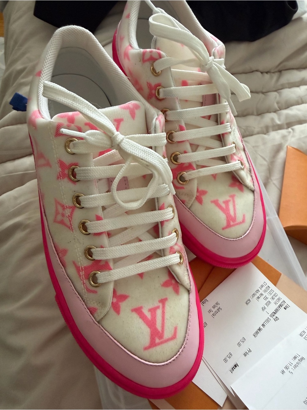 Louis Vuitton Monogram Stellar Sneakers in Rose Pop